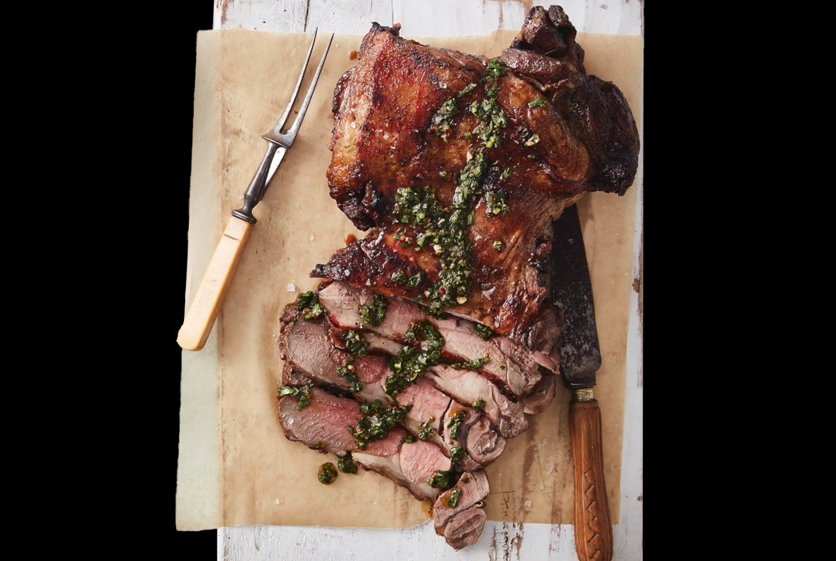 Roast Butterflied Lamb Leg with Chermoula