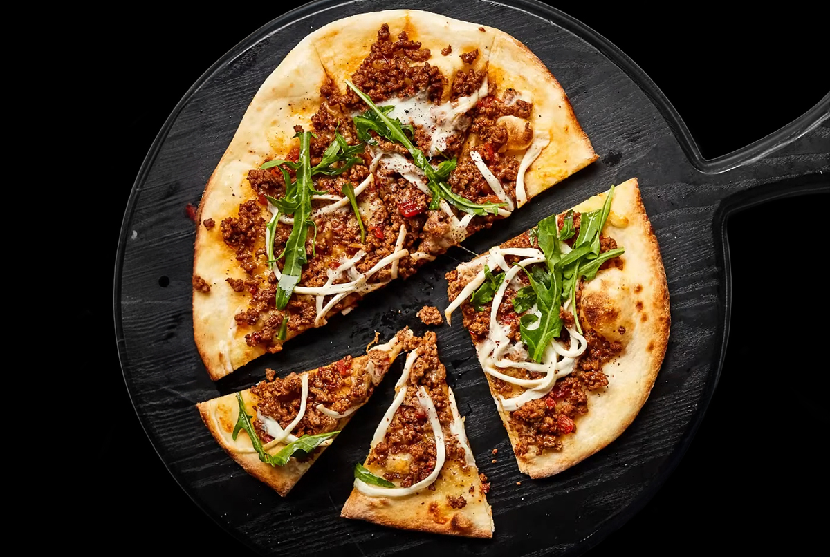 Laham Bajine and Haloumi Pizza