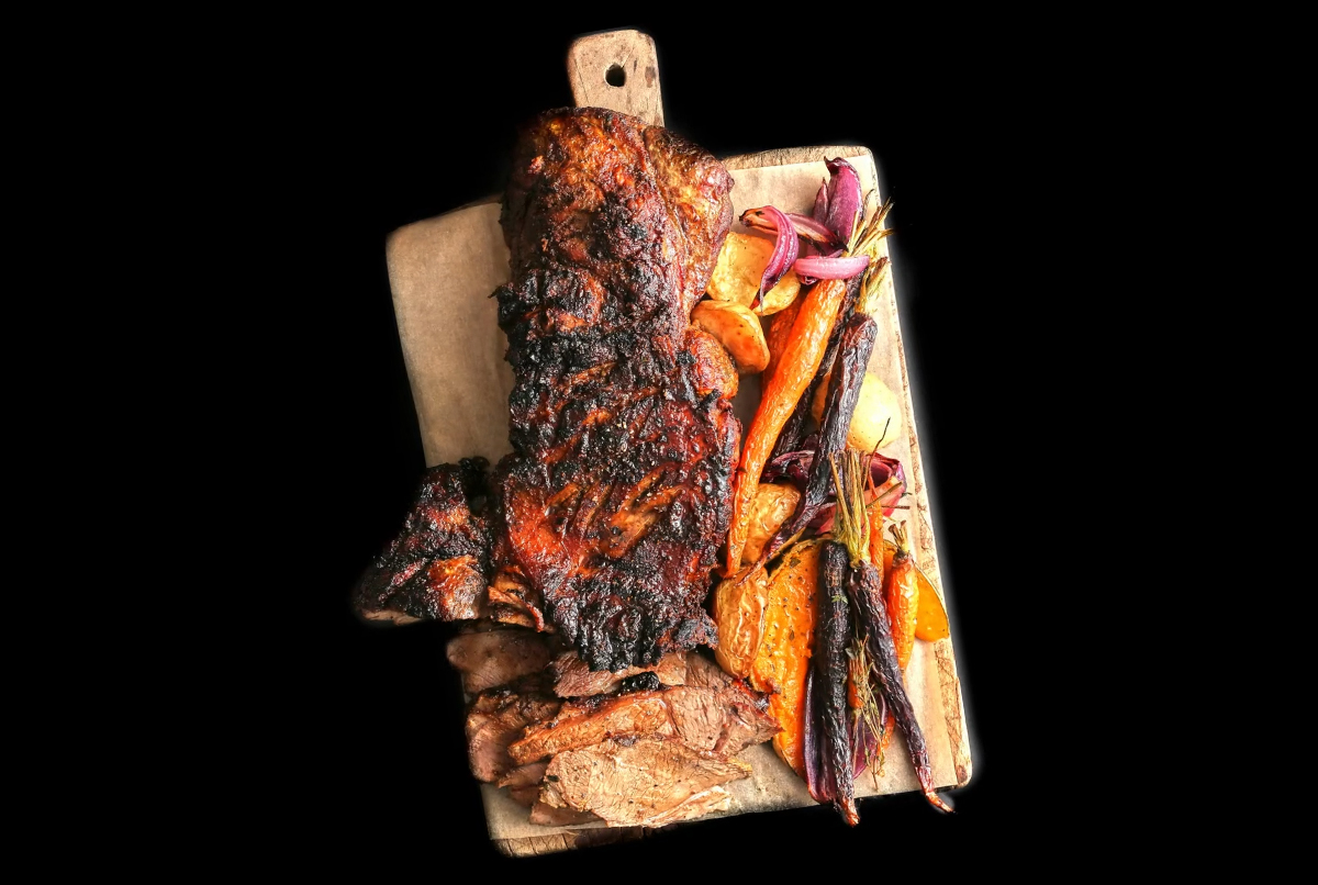 Grilled Butterflied Lamb Leg